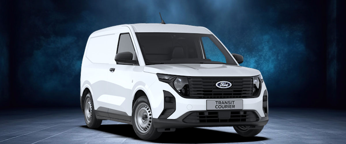 zu sehen: weißer Transit Courier